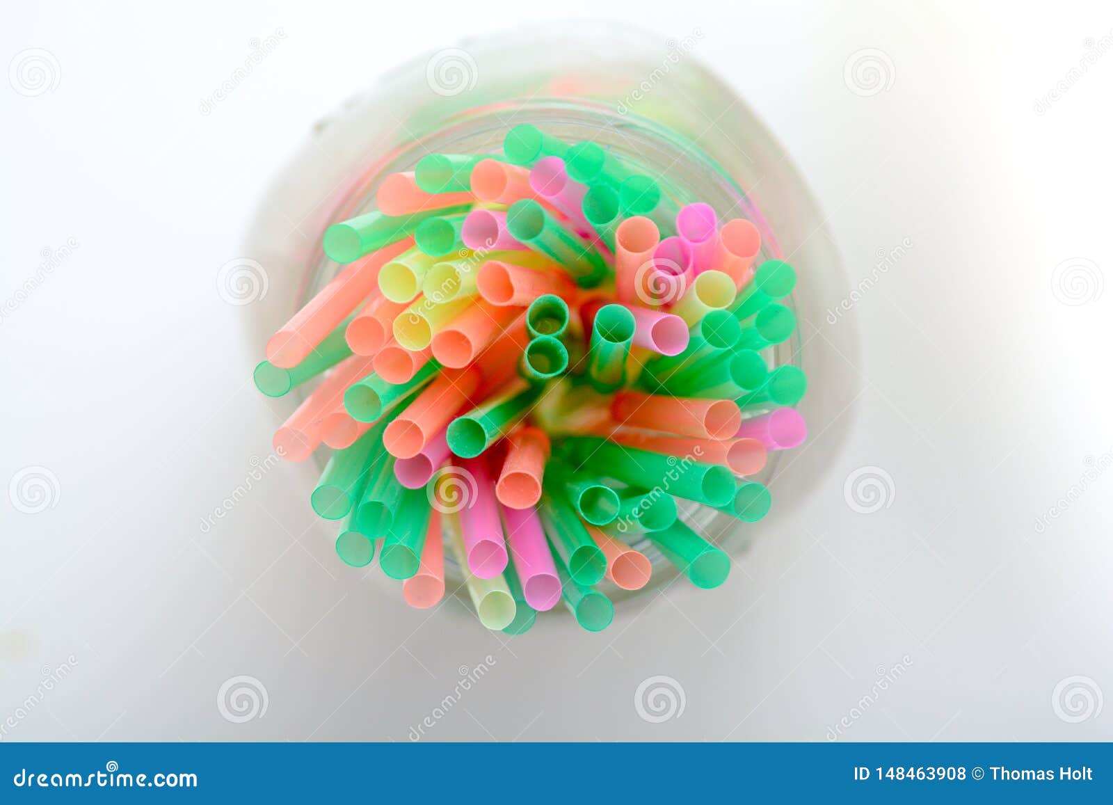 Plastic Drinking Straws, Single Use Plastic Straw Stock Photo Image