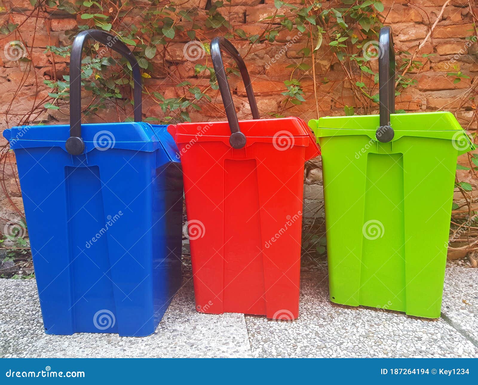 Plastic European Trash Bins Stock Photo Image of europe, conservation