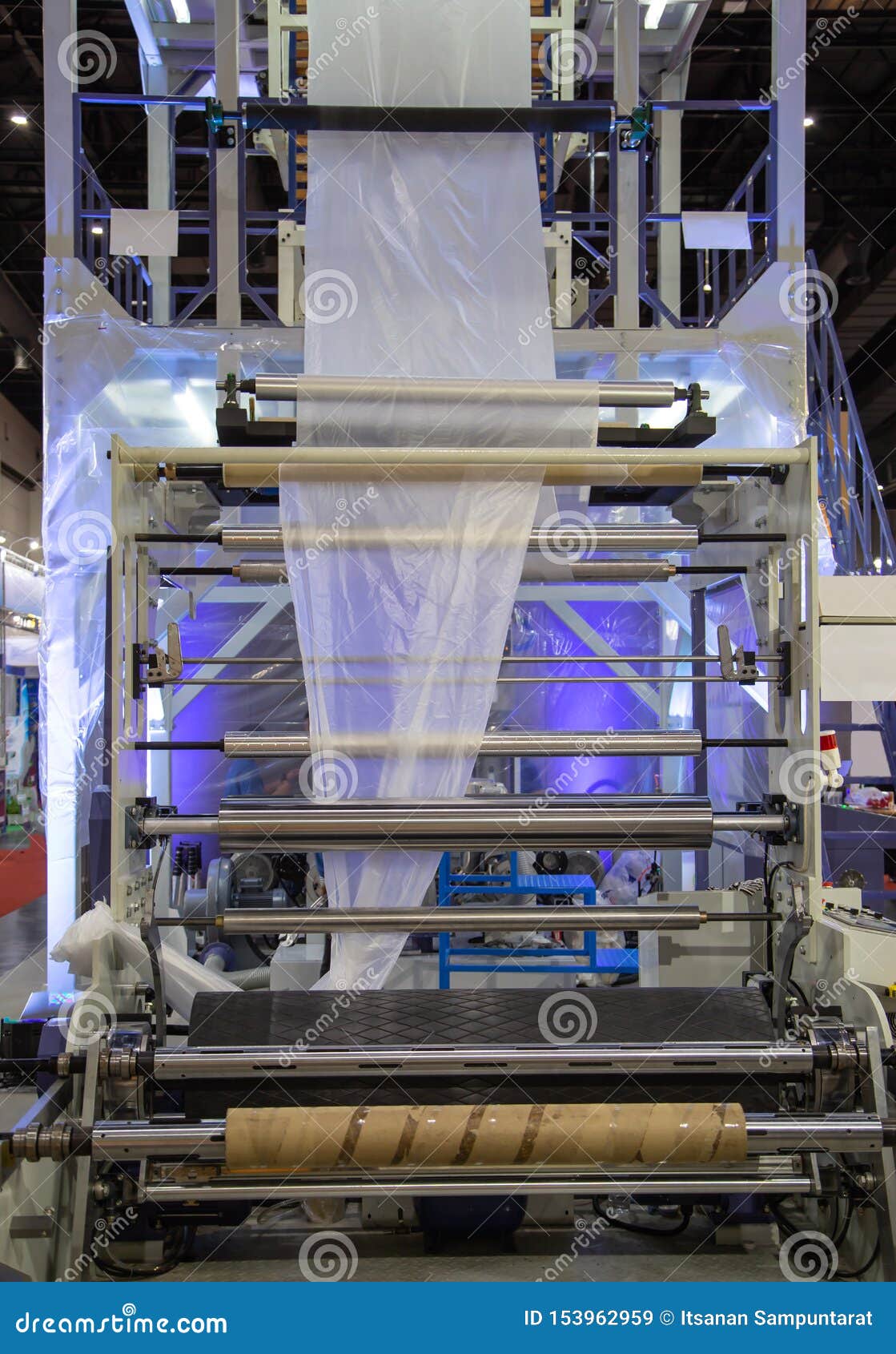 Plastic Film Blowing Machine Stock Image Image of machine, blown