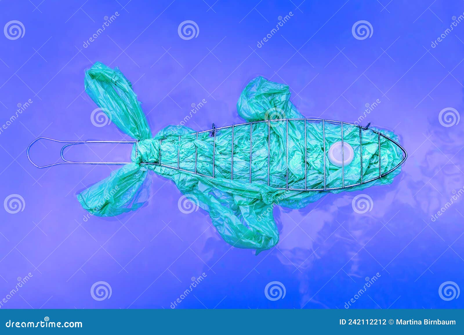 Plastic Fish in the Water, Concept of Environmental Pollution with