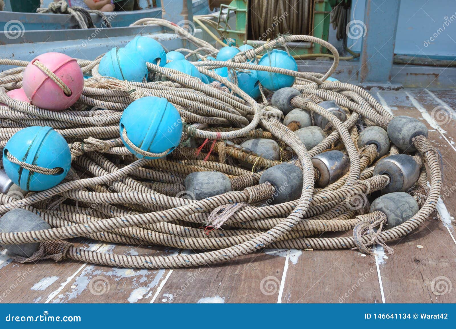 Plastic Float for Fishing Nets on Ship Stock Photo Image of summer
