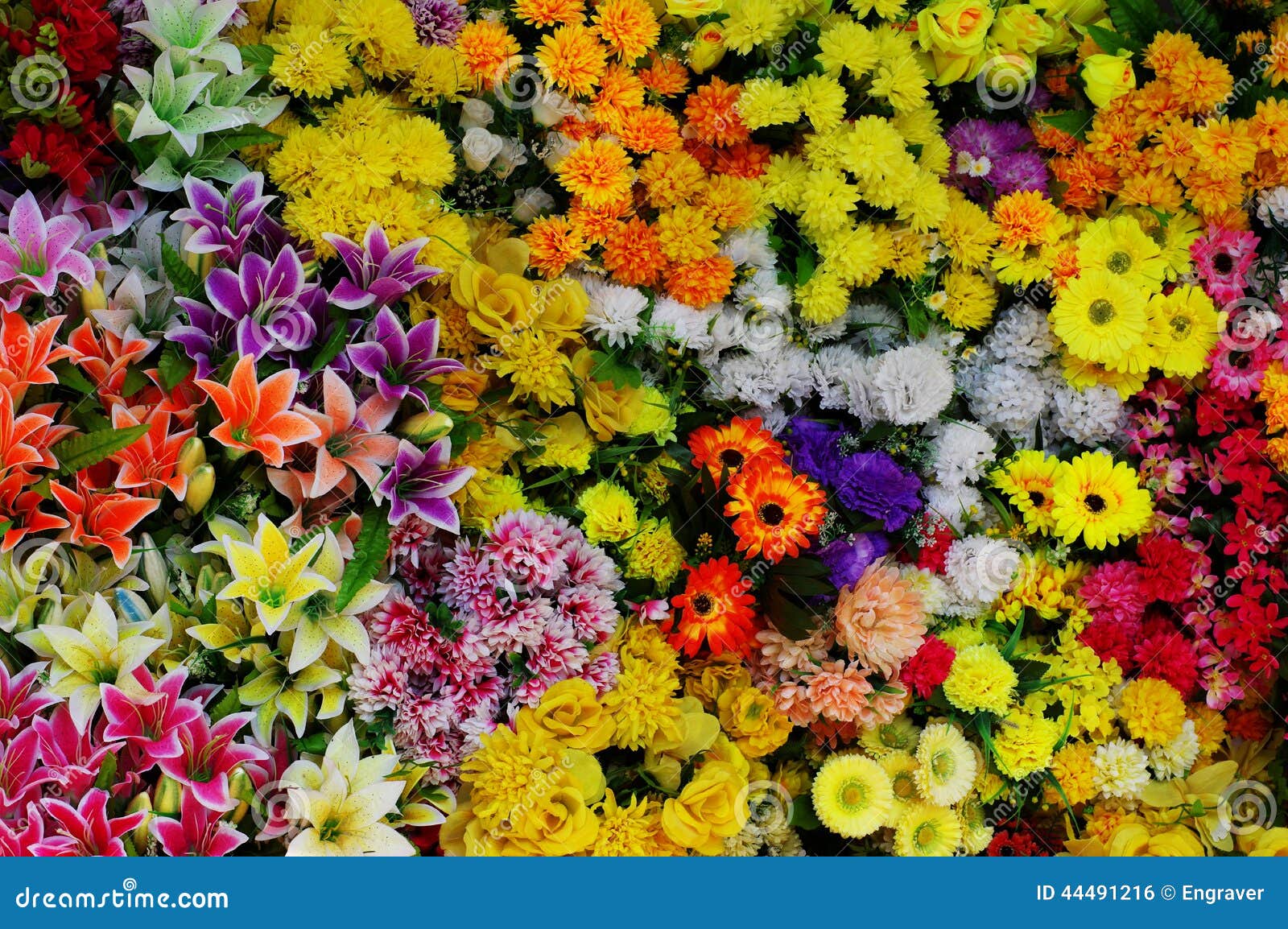 Plastic Flowers Background 2 Stock Photo Image of objects, flowers