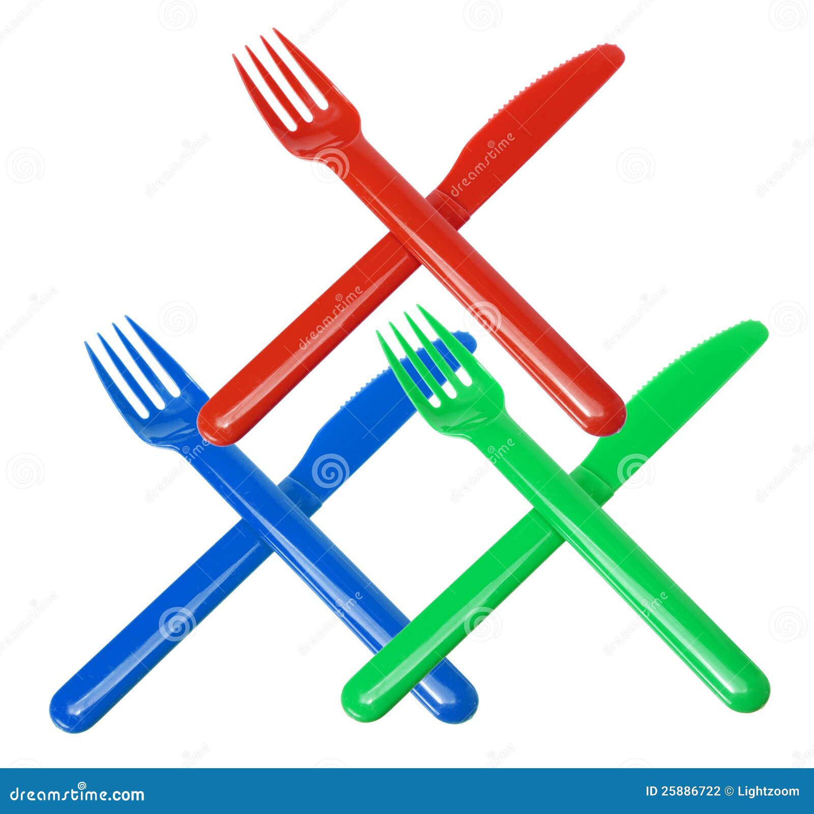 Plastic Forks and Knives stock photo. Image of white 25886722