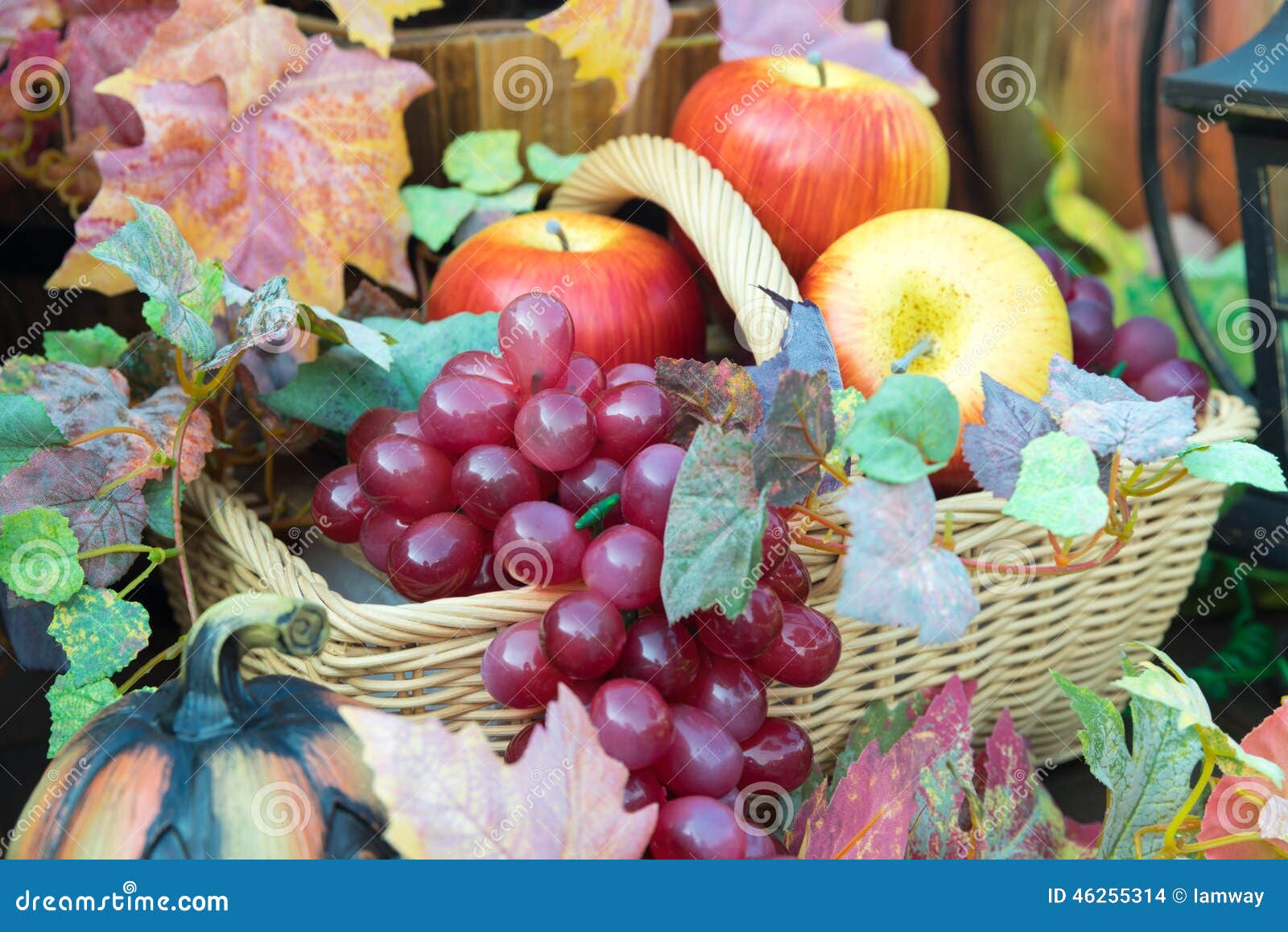 Plastic Fruit in Basket for Decorate Stock Photo Image of juice, fruit 46255314