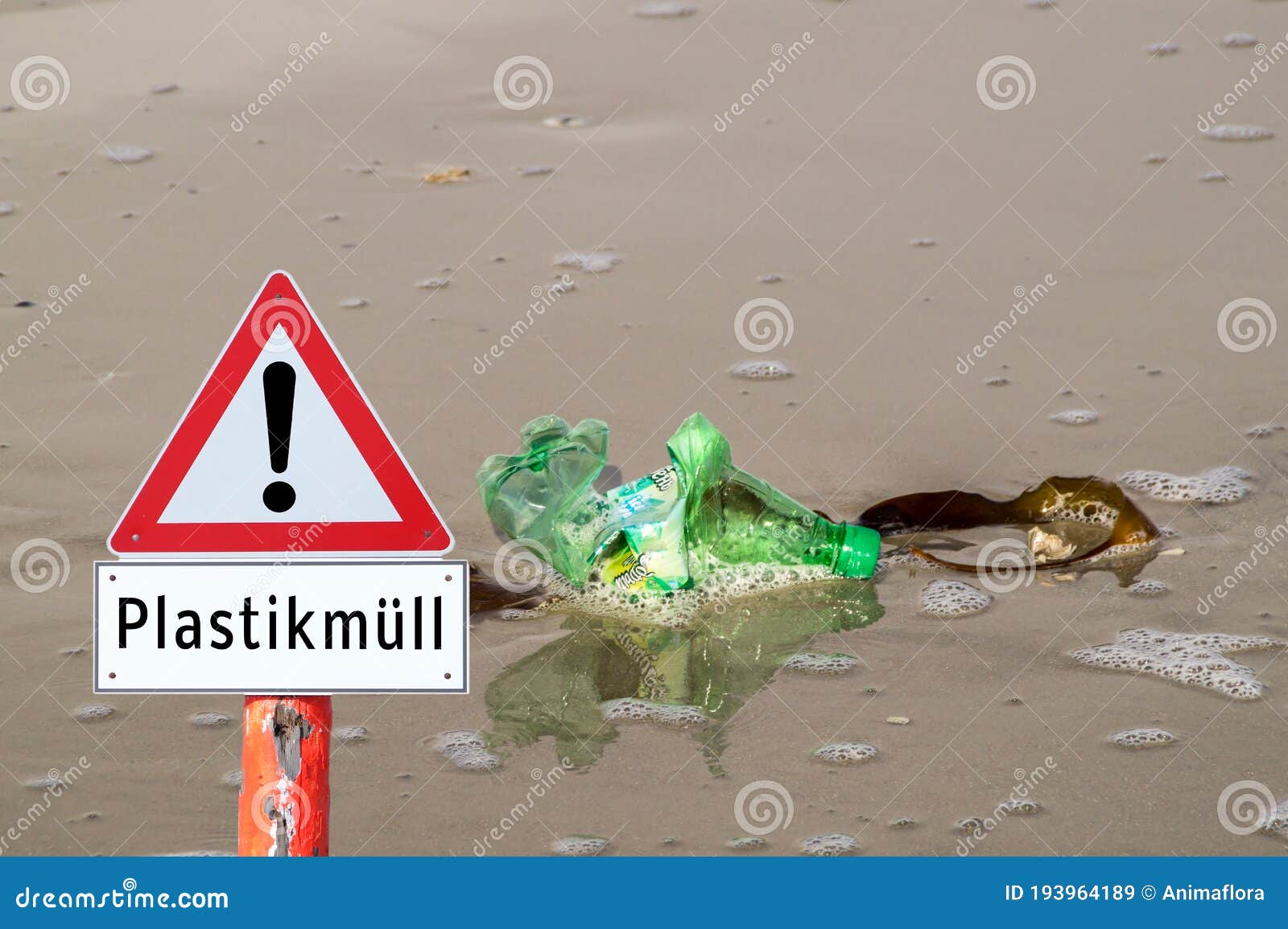 Plastic Garbage Sign in German Stock Image Image of conservation