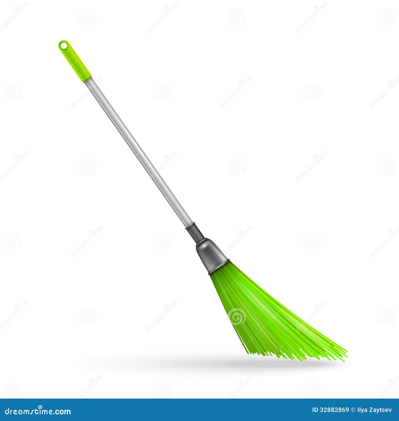 Plastic garden broom. stock vector. Illustration of baset 32882869