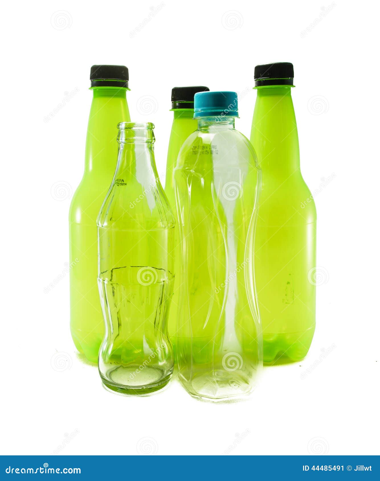 Plastic and glass bottle stock image. Image of purity 44485491