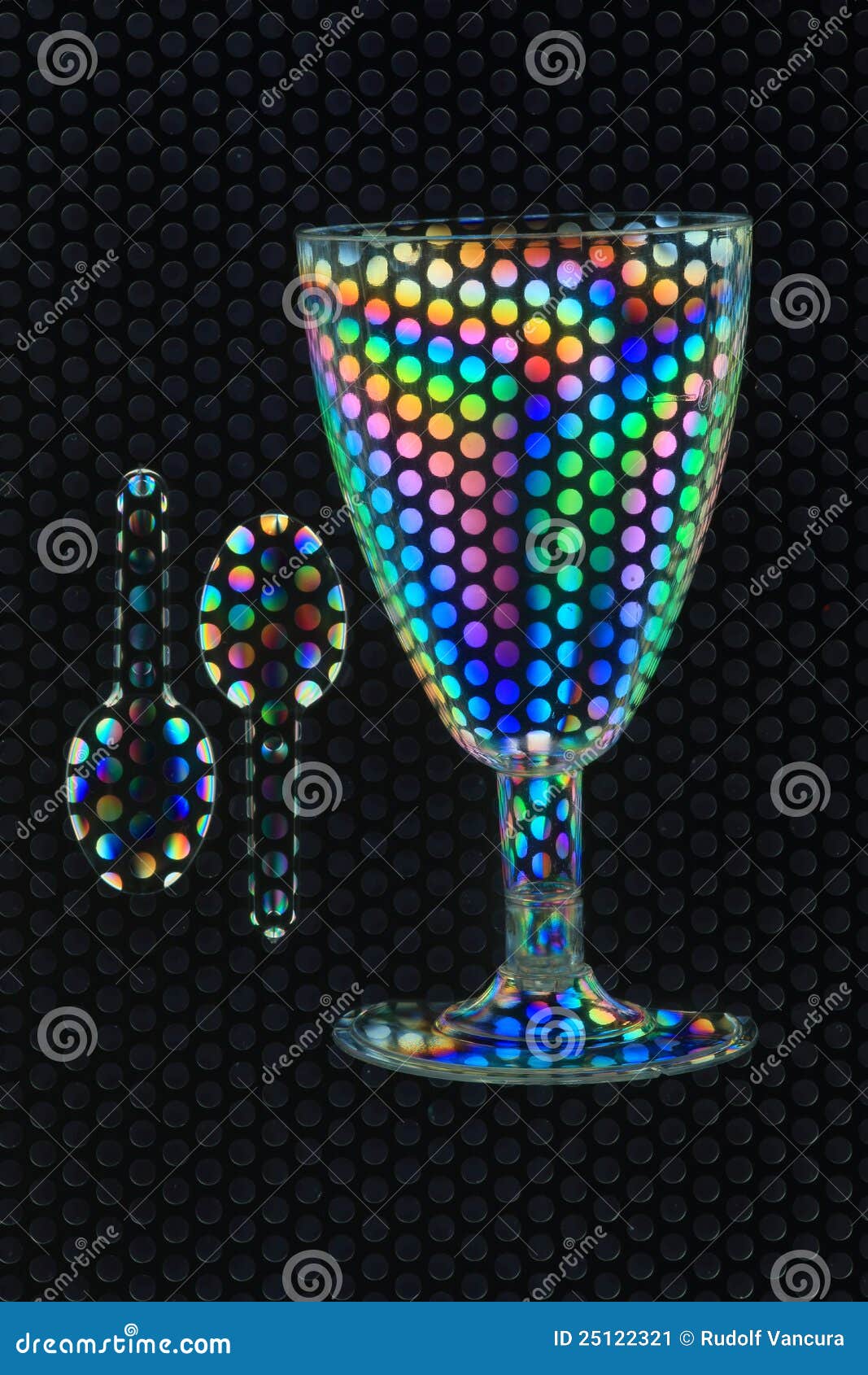 Plastic Glass and Two Spoons Stock Image Image of yellow, orange