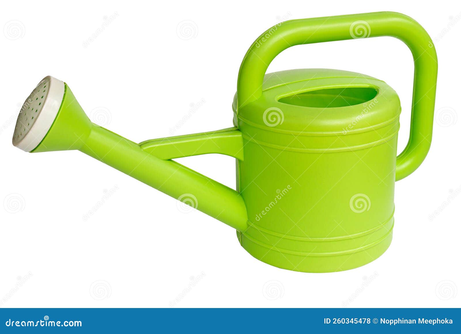 Plastic Green Garden Watering Can Stock Photo Image of single, gardening 260345478