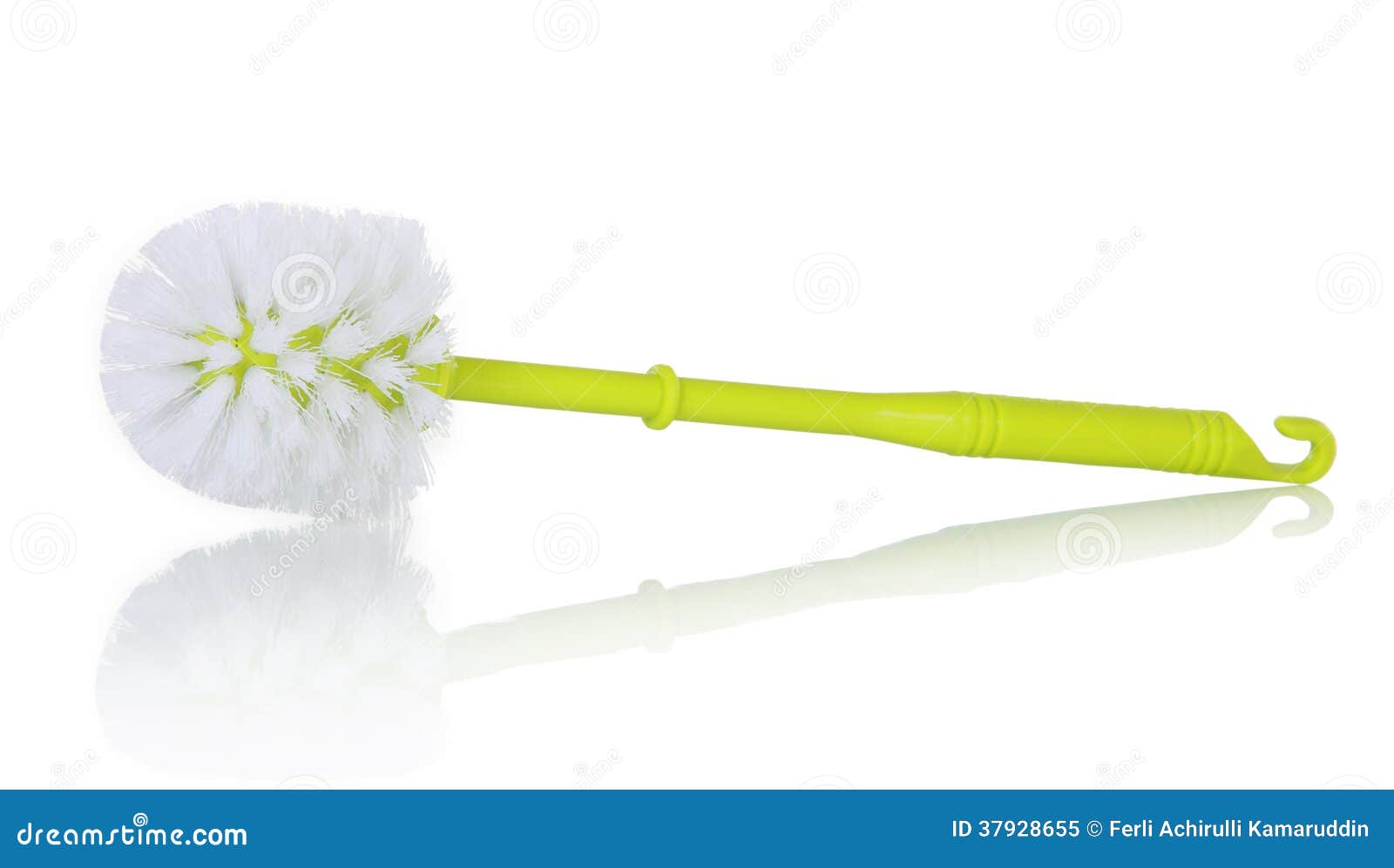 Plastic green toilet brush stock image. Image of bathroom 37928655
