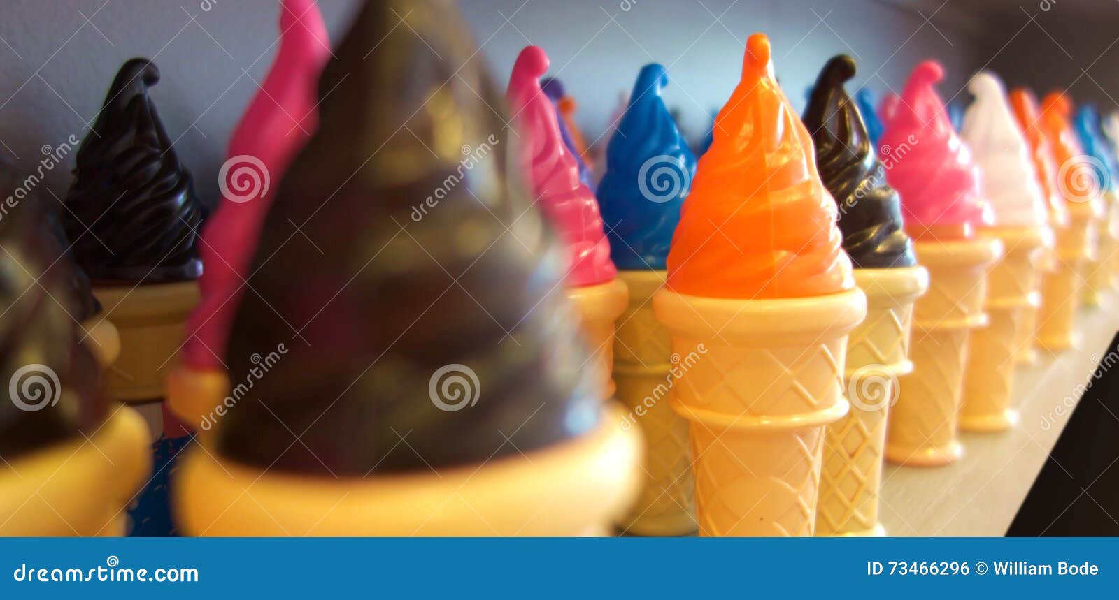 Plastic Ice Cream Cones stock photo. Image of brown, chocolate 73466296