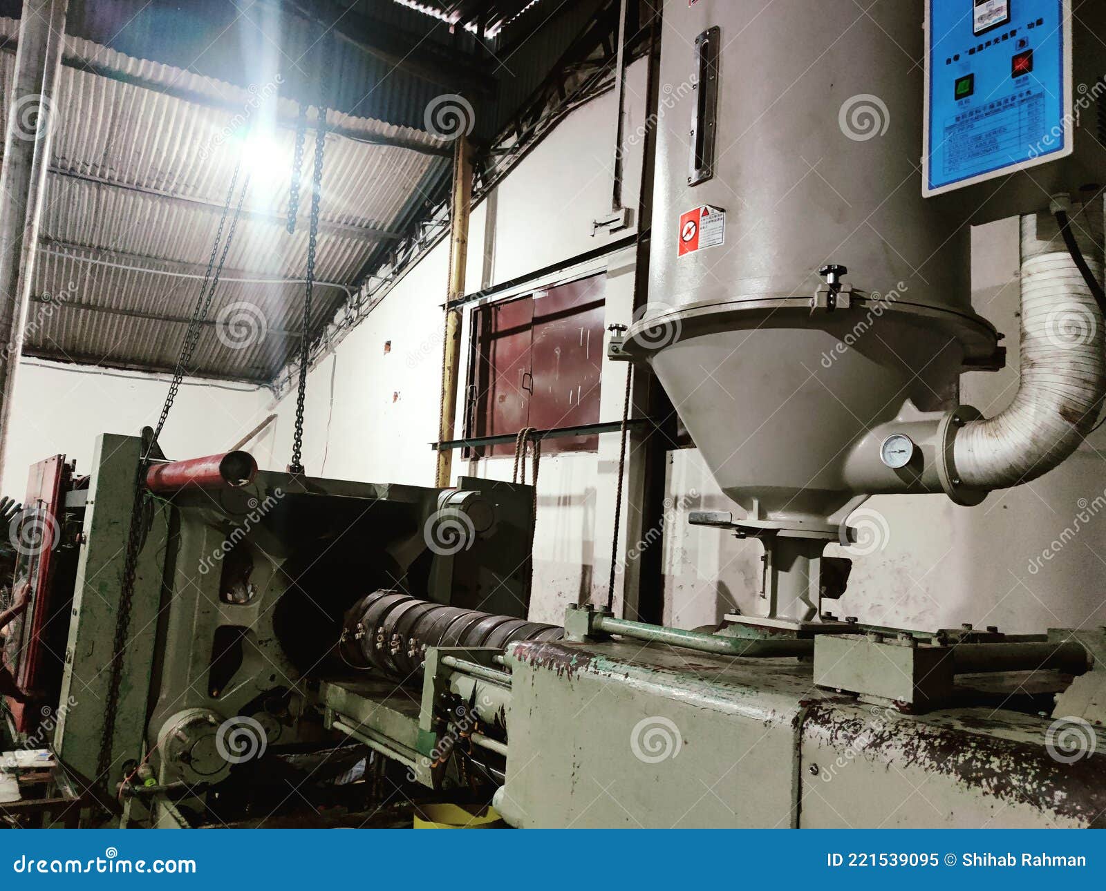 Plastic Injection Moulding Machine in Dhaka Bangladesh Stock Image