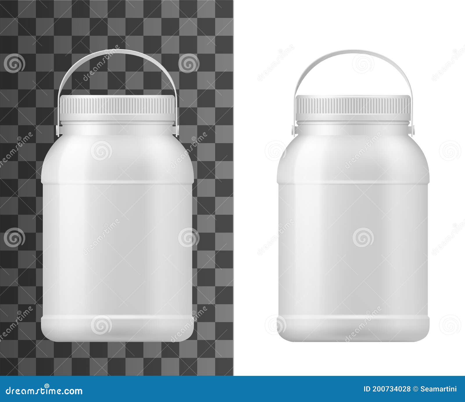 Plastic Jar Isolated Vector Big Mayonnaise Package Stock Vector