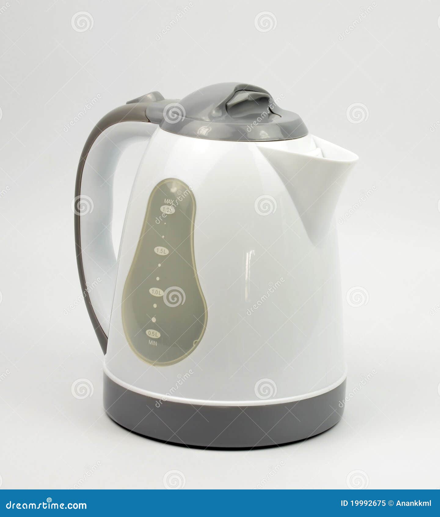 Plastic kettle stock image. Image of beverage, button 19992675
