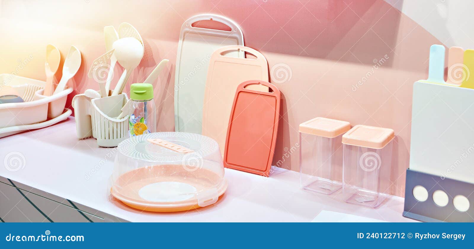 Plastic kitchen equipment stock photo. Image of colorful 240122712
