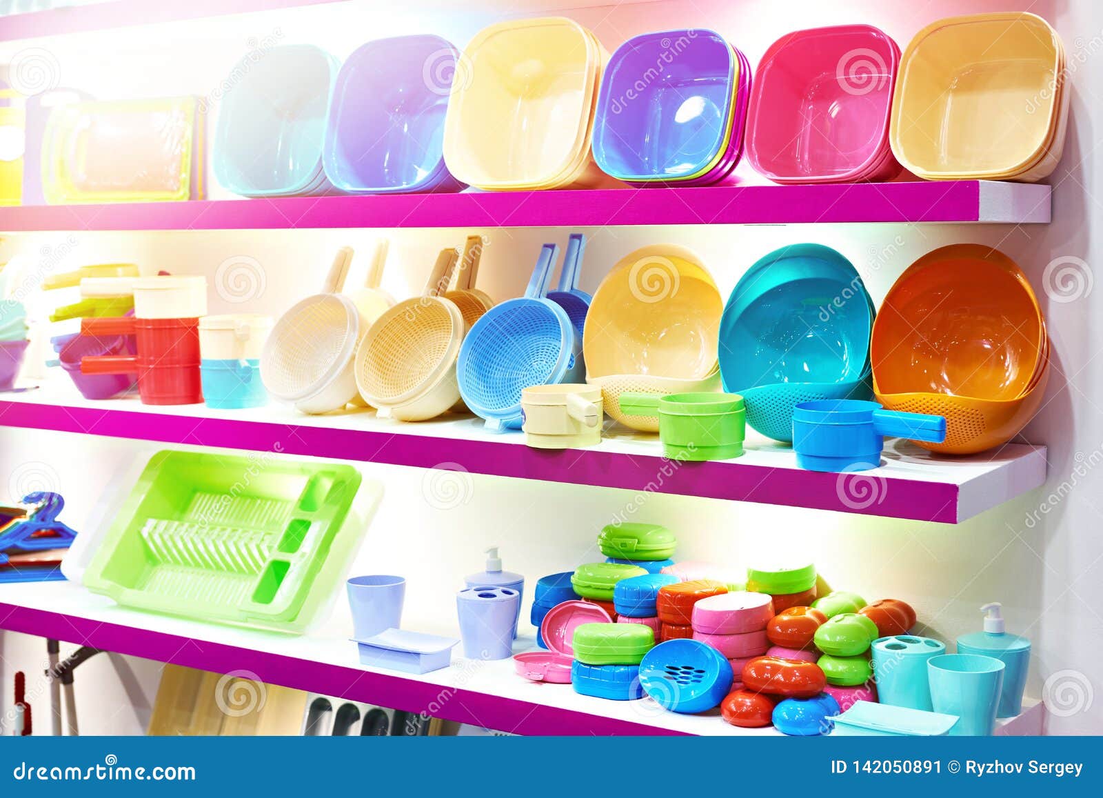 Plastic Kitchenware in Store Stock Image Image of product, kitchen