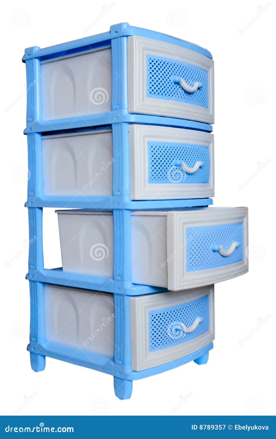 Plastic Laundry Container On A White Background. Stock Image Image of