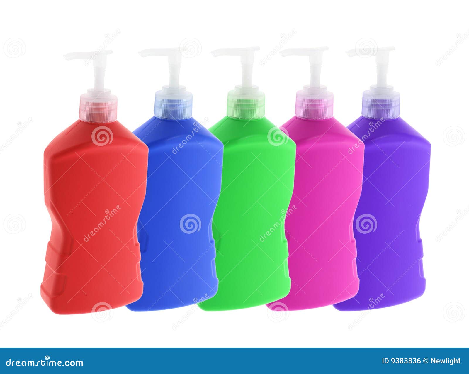 Plastic Liquid Dispenser Bottles Stock Photo Image of container
