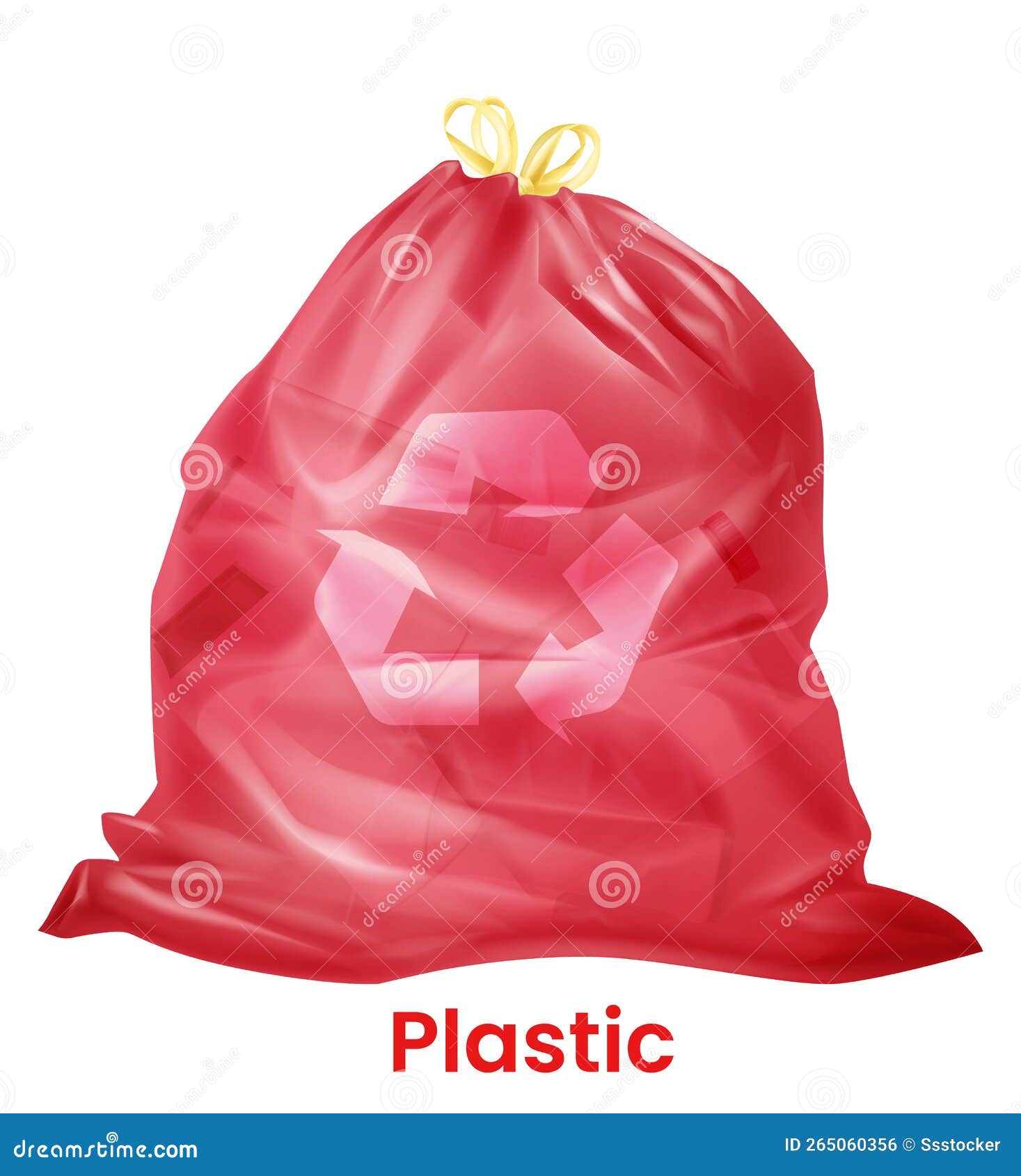 Plastic Litter Bag. Garbage Recycling Stock Illustration Illustration
