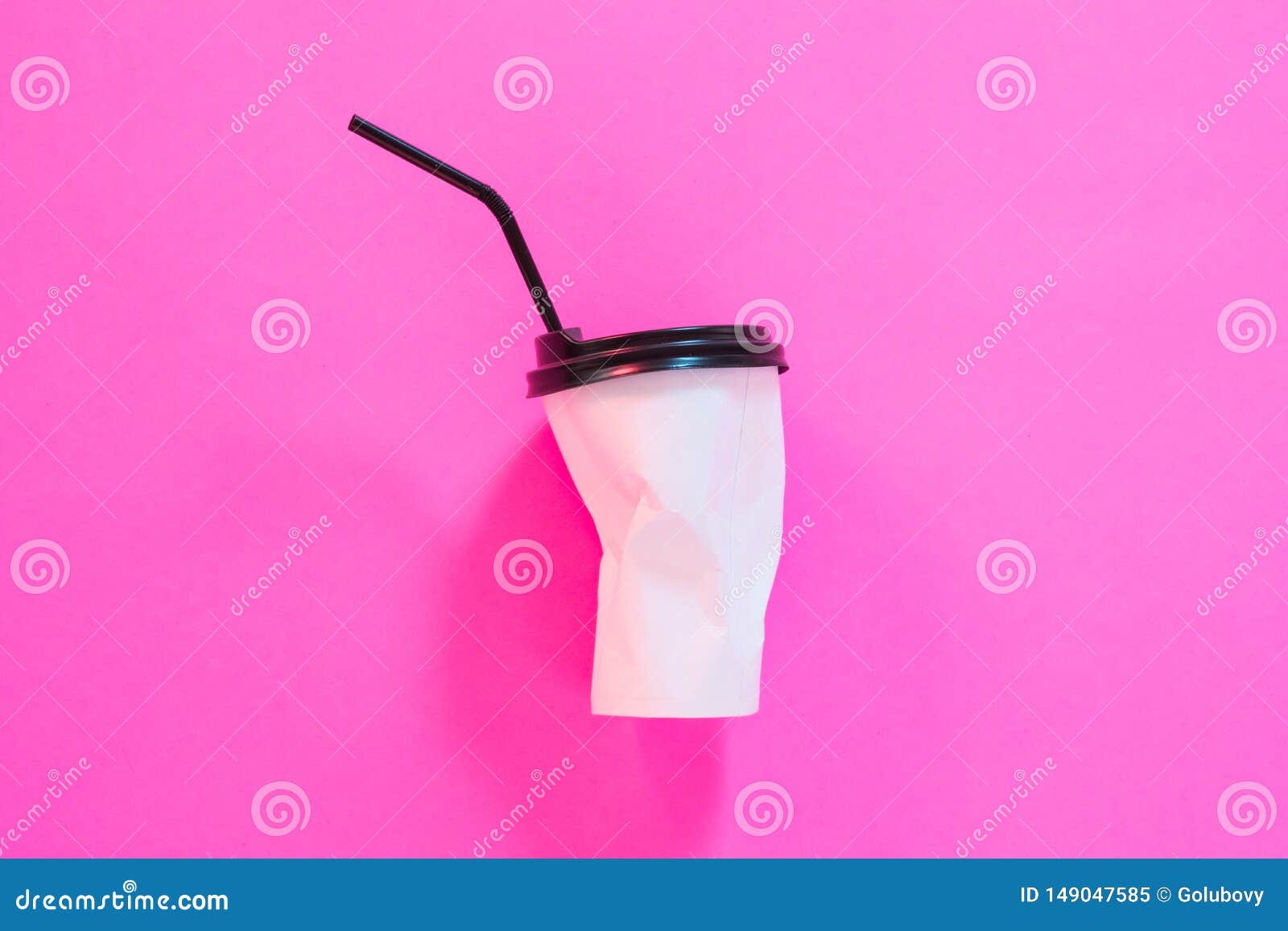 Plastic Littering Ecology Problem Disposable Cup Stock Image Image of