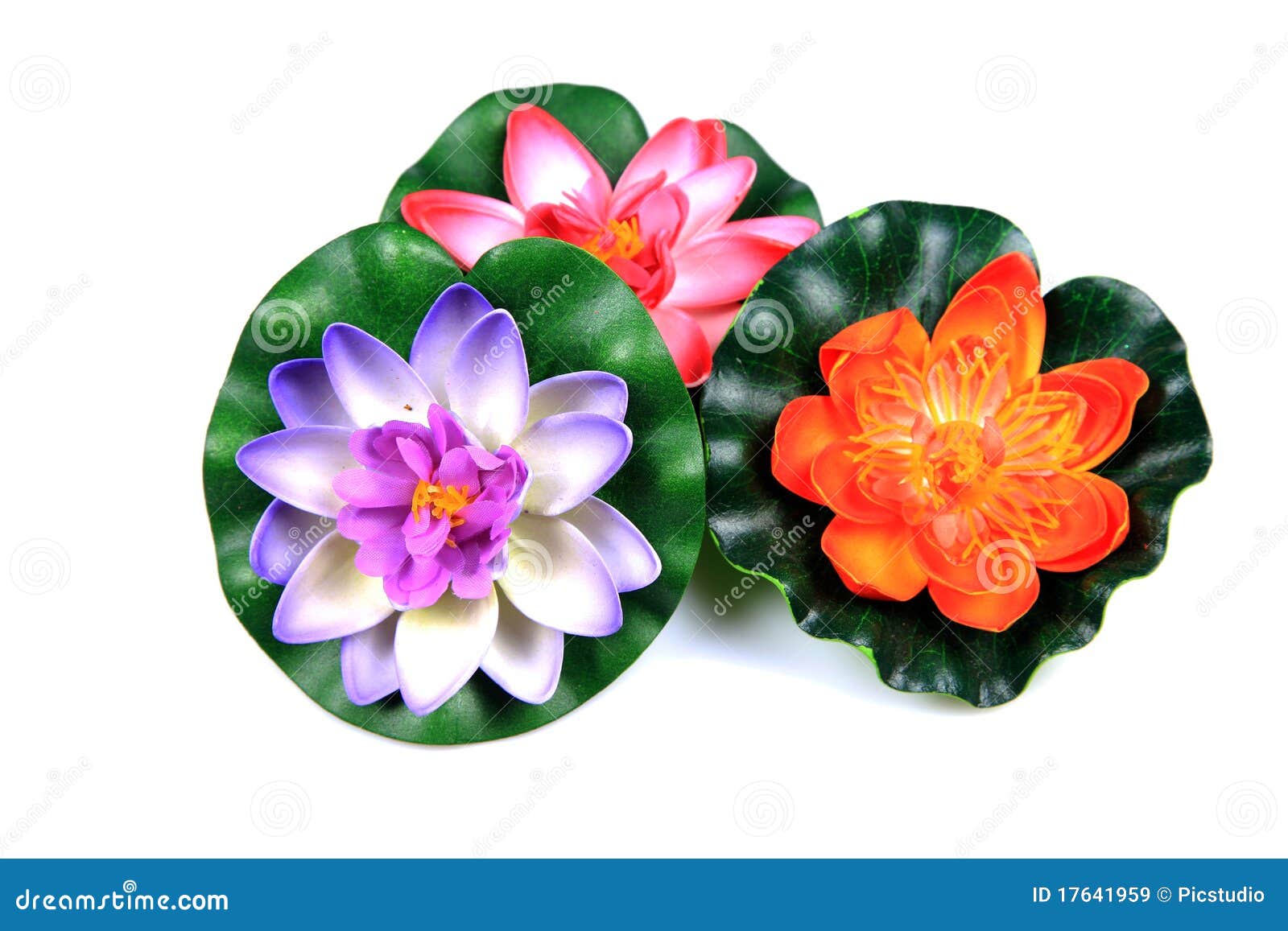 Plastic lotus flowers stock image. Image of colored, concept 17641959