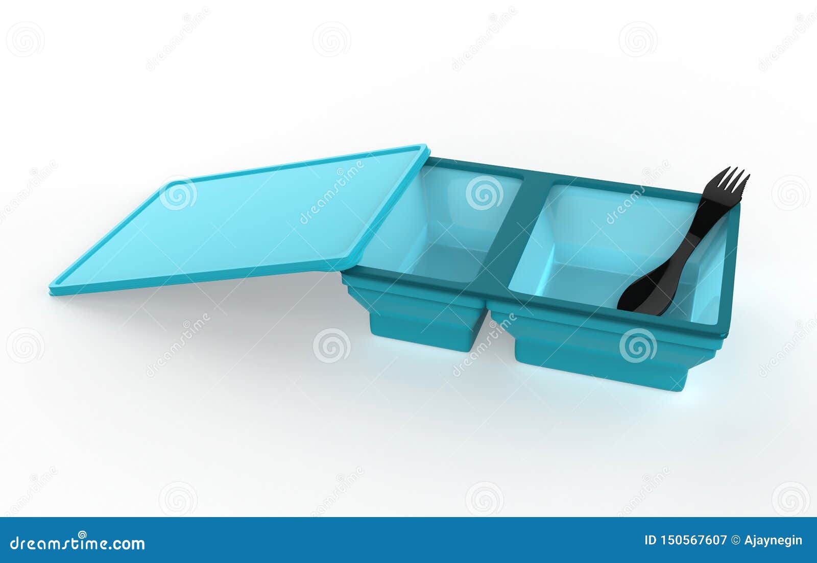 Plastic Lunch Box Container Stock Illustration