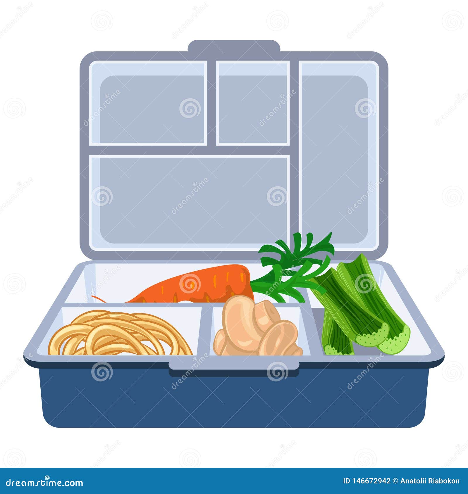 Plastic Lunchbox Icon, Style Vector - Illustration of 146672942