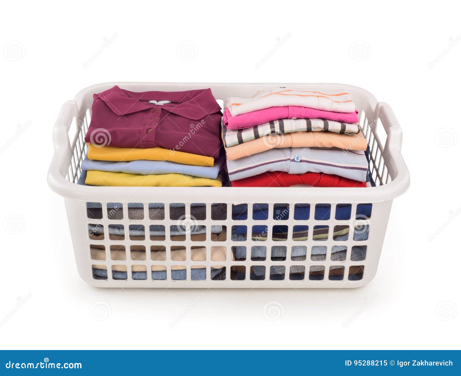 Kruipen Email schrijven Contour Plastic Mand Met Kleurenkleding Stock Afbeelding - Image of kleding,  schoon: 95288215