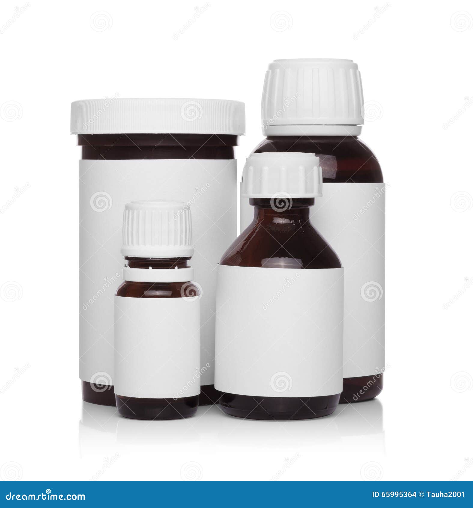 Plastic Medical Containers for Pills Isolated Stock Photo Image of