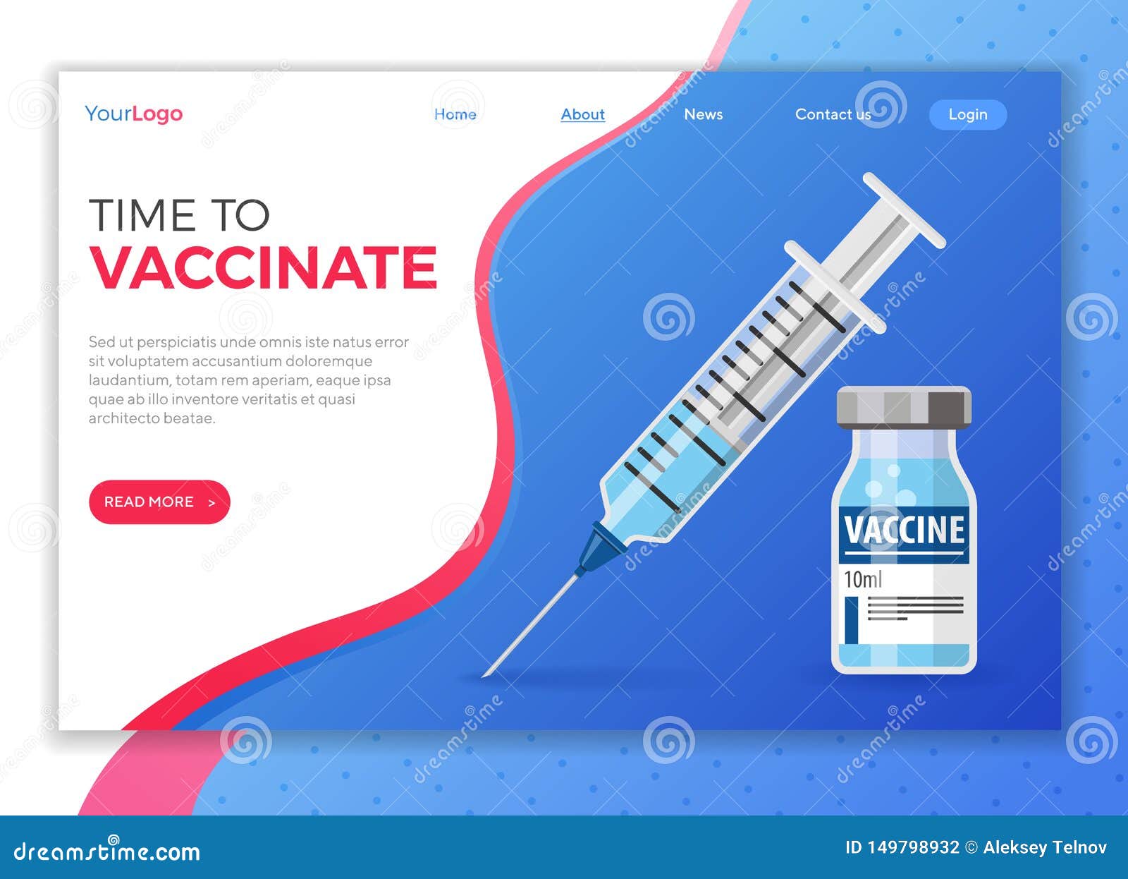 plastic medical syringe and vial vaccine icon