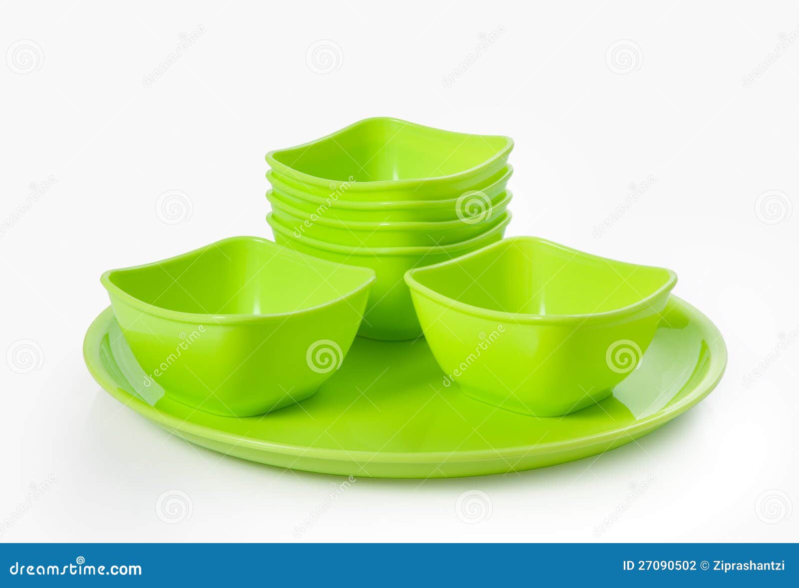 Plastic Microwave Bowl and Plate Stock Photo - Image of colorful, empty