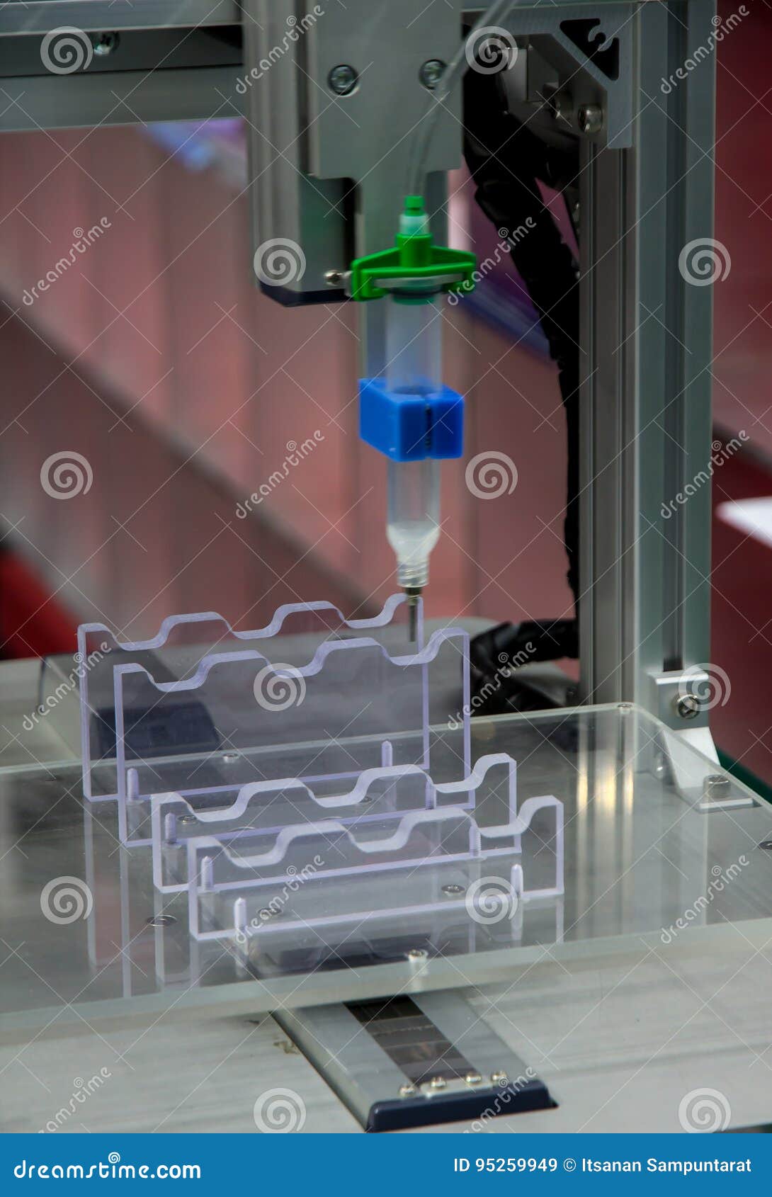 Plastic milling machine stock image. Image of engrave 95259949
