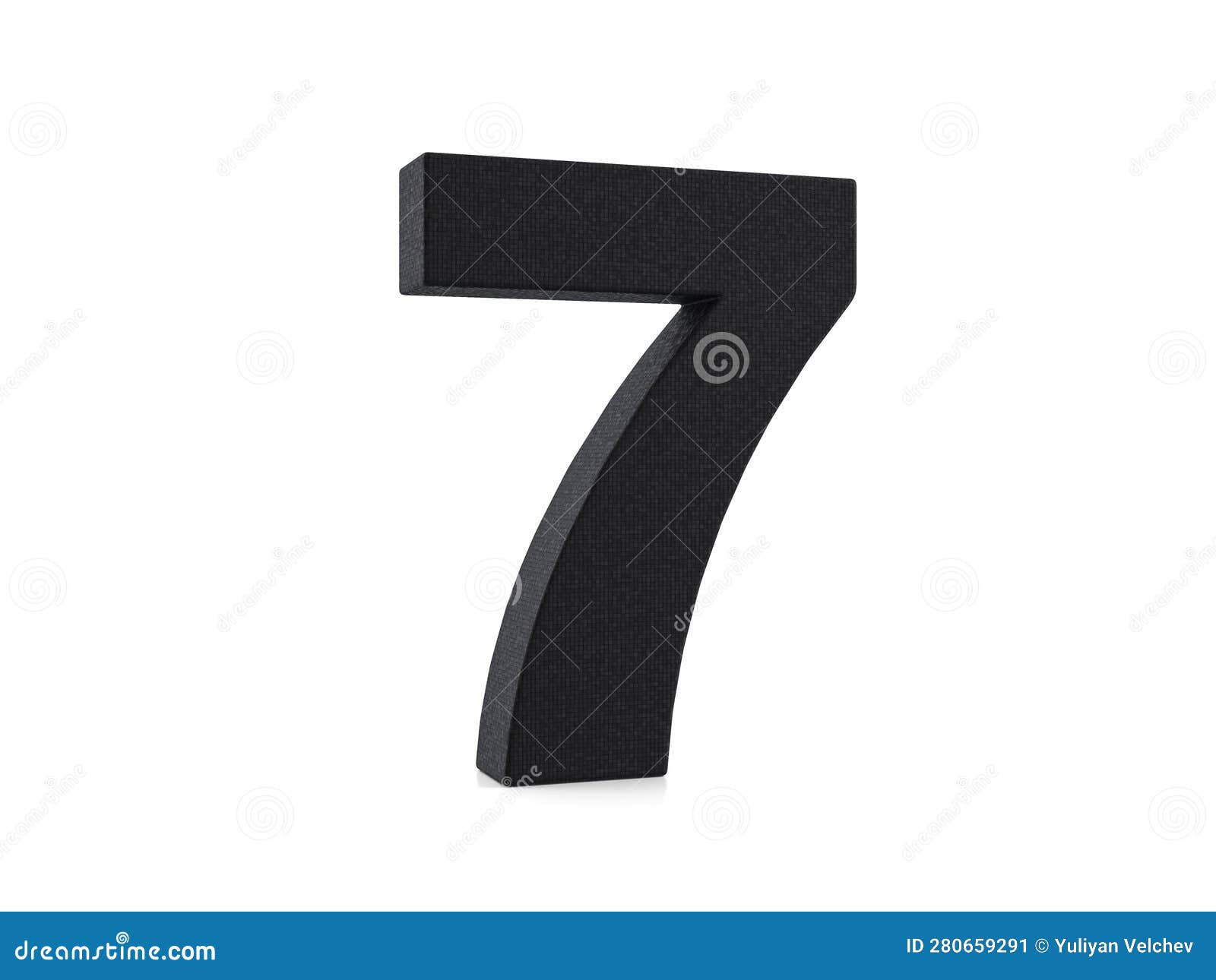 Plastic number seven stock illustration. Illustration of word 280659291