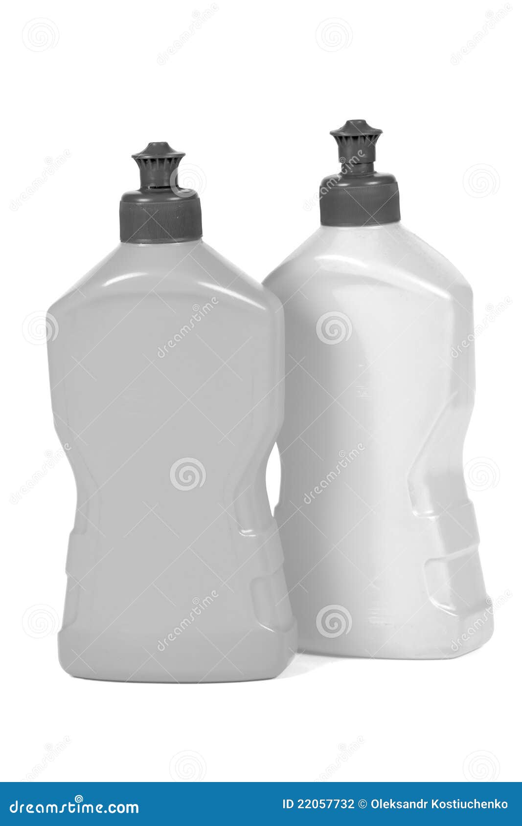 Plastic Packaging Bottles (isolated) Stock Photo Image of table