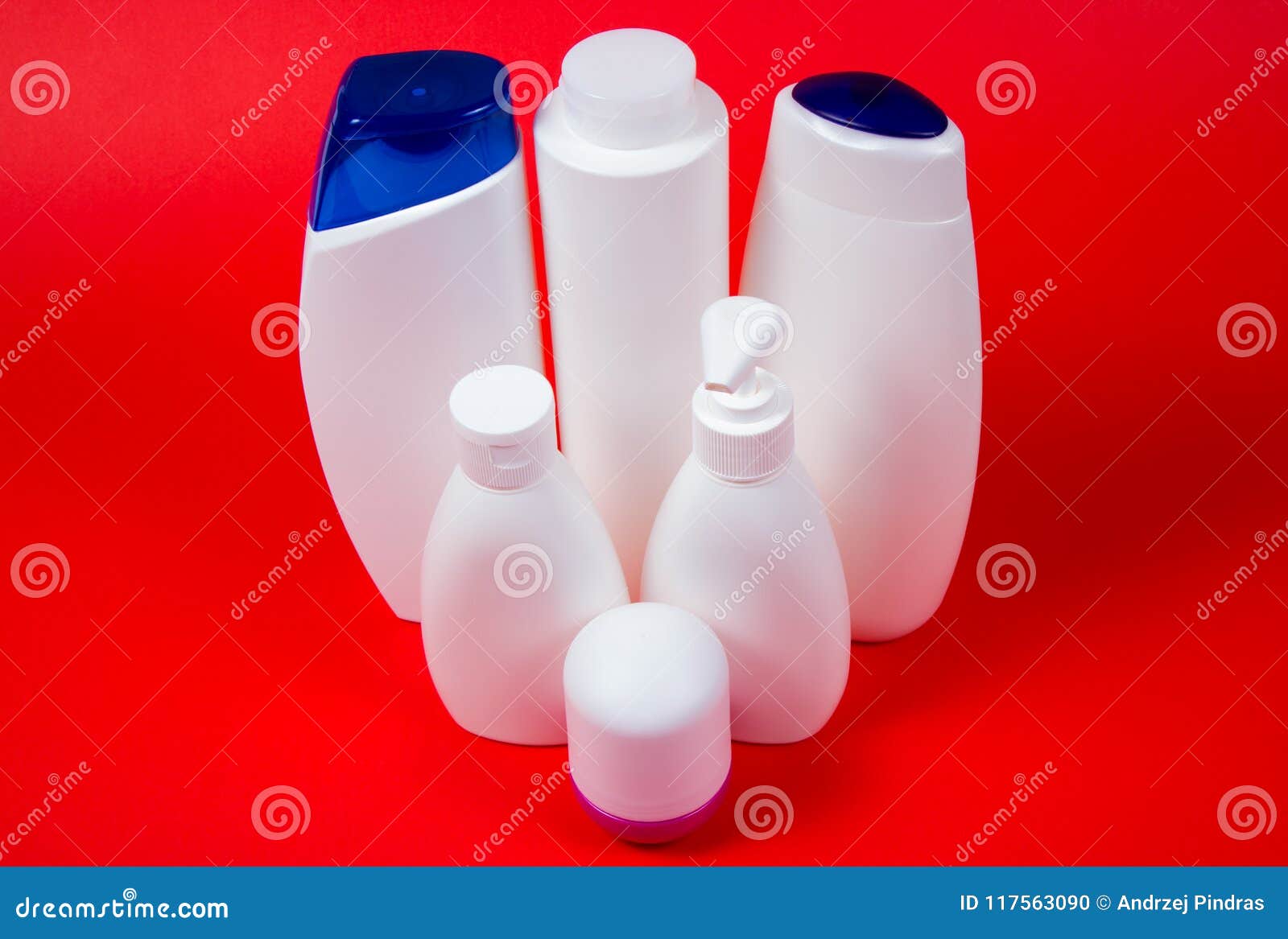 Plastic Packaging from Cosmetics. Recycling Concept . Stock Photo