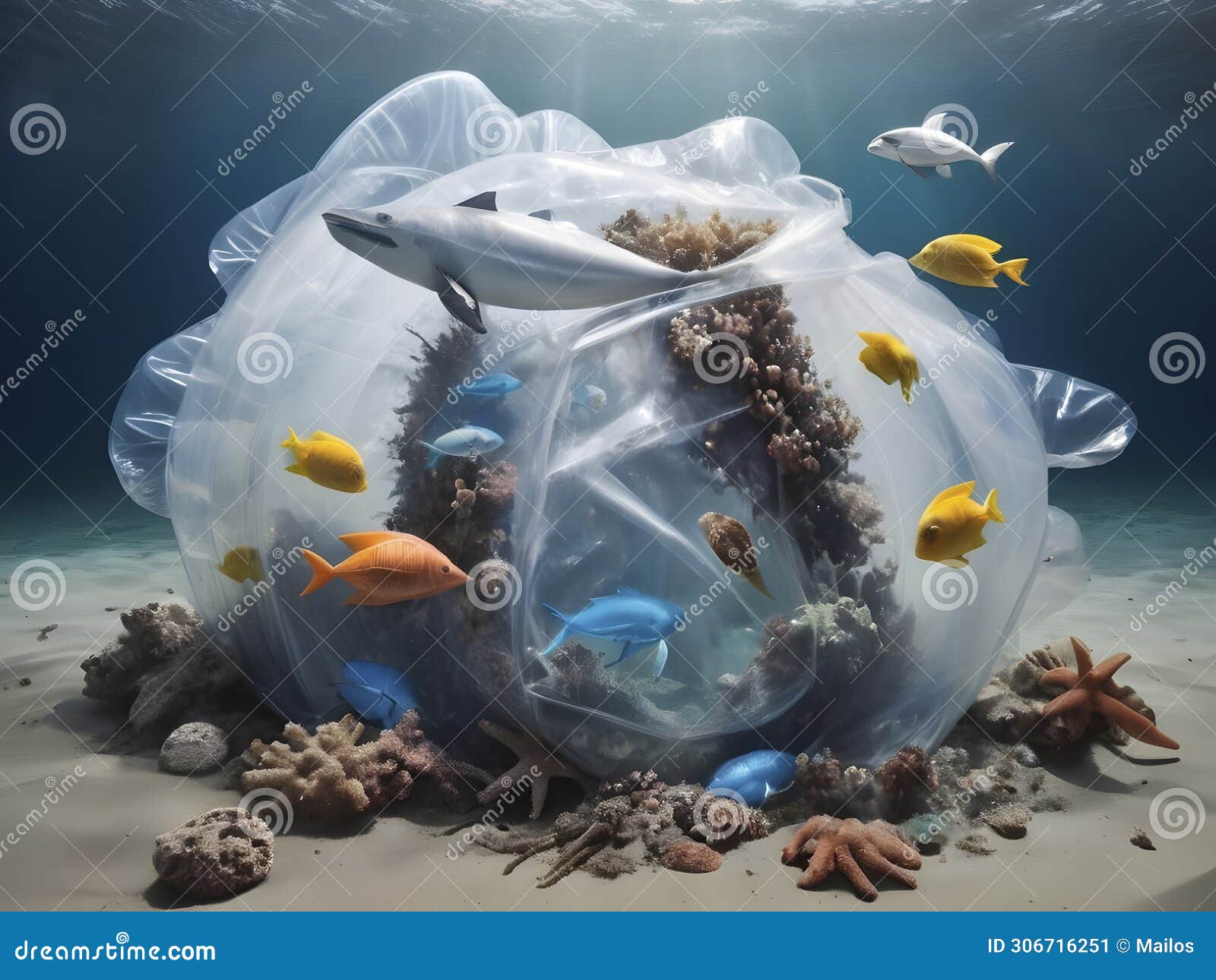 plastic peril. unveiling the tragedy of marine creatures ensnared