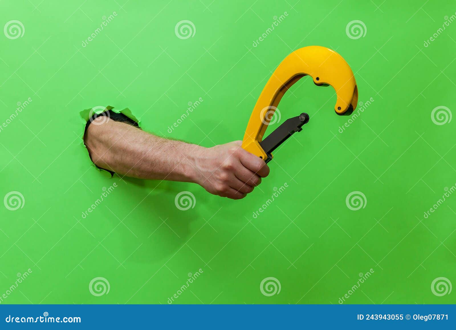Plastic pipe cutting tool stock image. Image of pipe 243943055