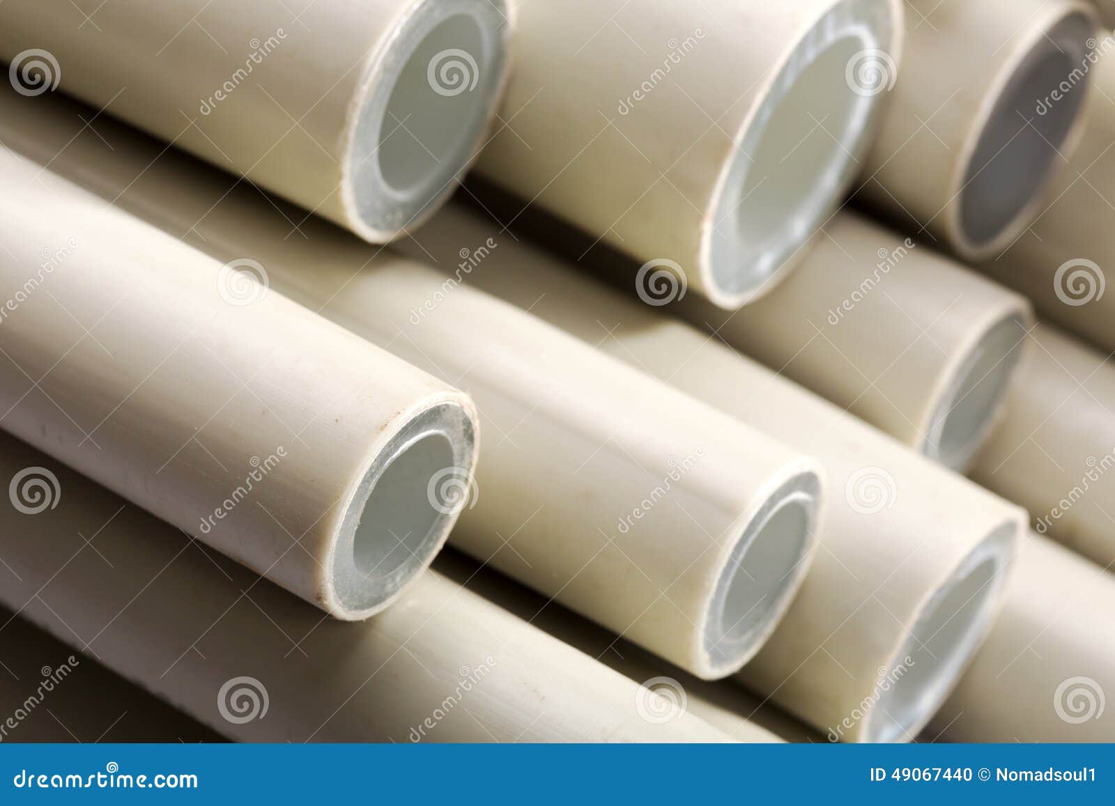 Plastic pipes stock photo. Image of plumbing, molding 49067440