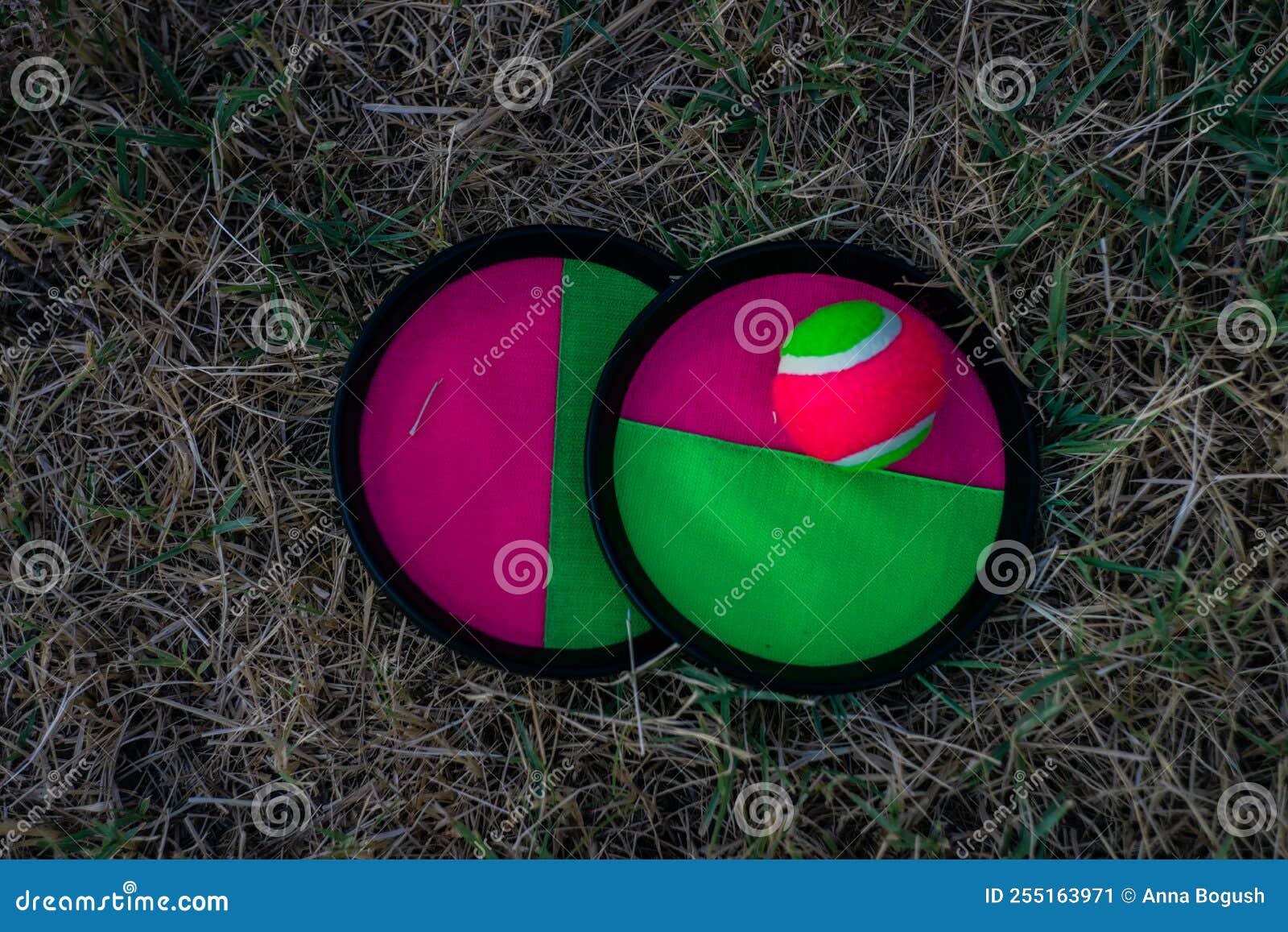 Plastic Plates with Ball for Playing Outdoor Stock Image Image of