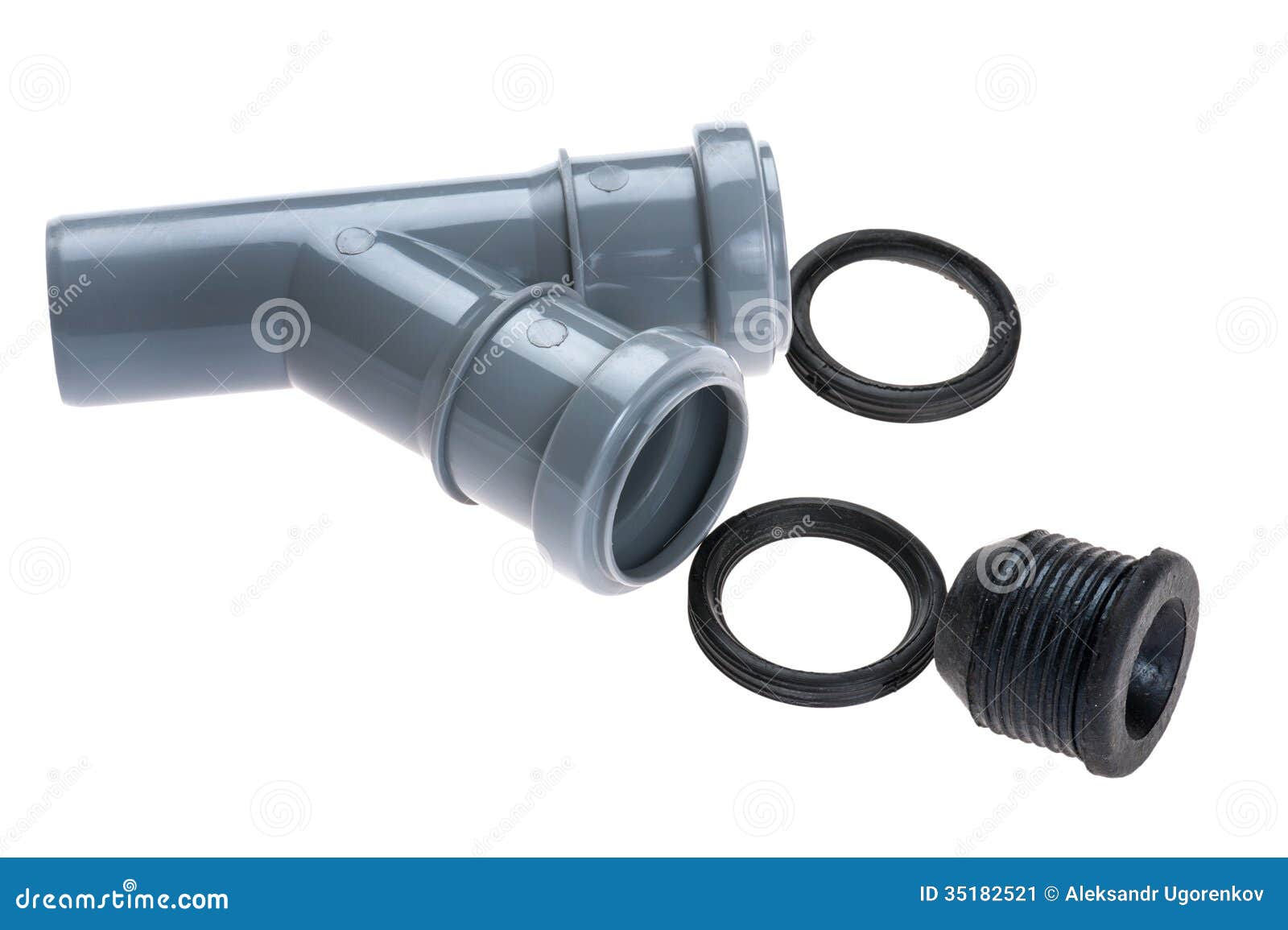 Plastic Plumbing Pipe with Gasket Stock Image Image of circle, tube