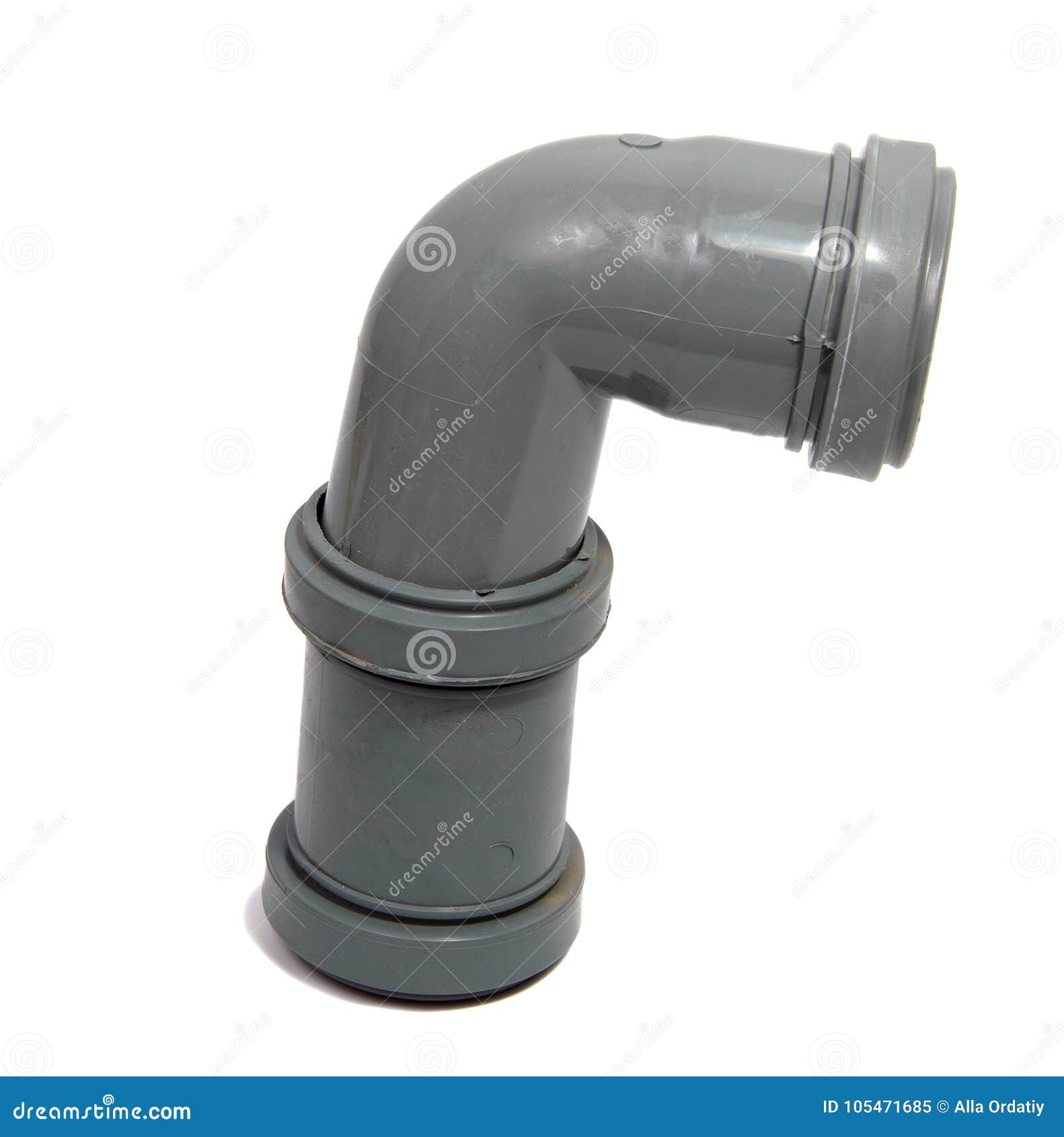 Plastic Plumbing Pipe Isolated On White Background Stock Image Image