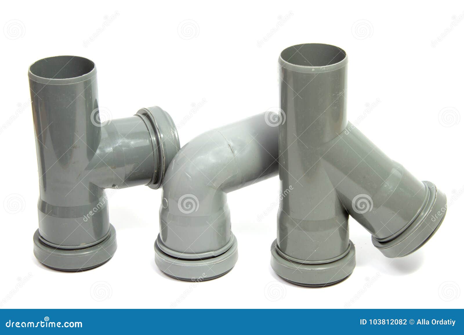 Plastic Plumbing Pipe Isolated on White Stock Photo Image of pipeline