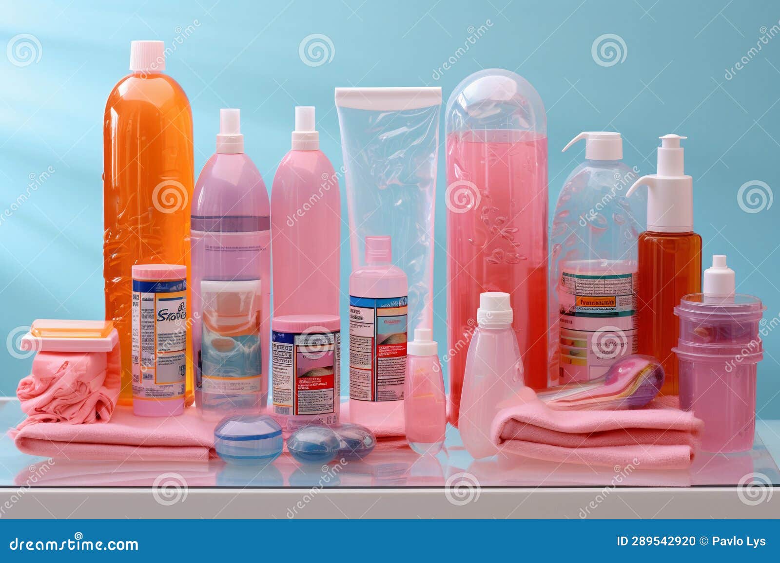 Plastic and Plastic Products. Jars Made of Plastic Stock Illustration