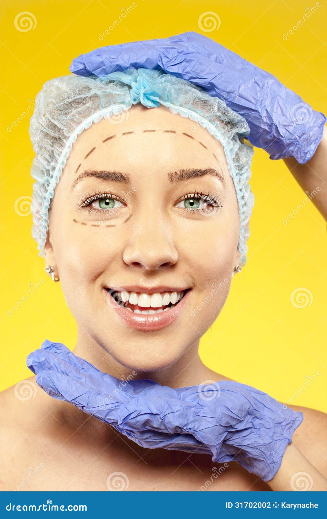 Plastic Reconstructive Surgery On Face. Young Lady. Studio Stock Photo Image of studio