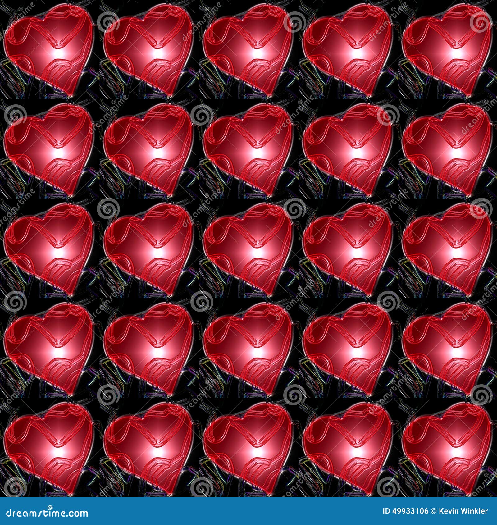 Plastic red hearts stock illustration. Illustration of glow 49933106