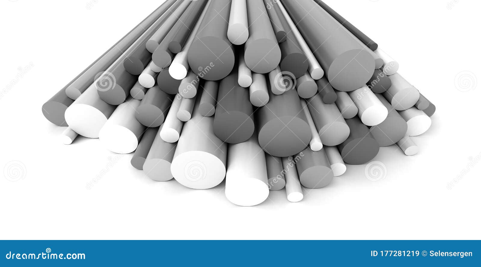 Stack of Plastic rods stock illustration. Illustration of manufacture