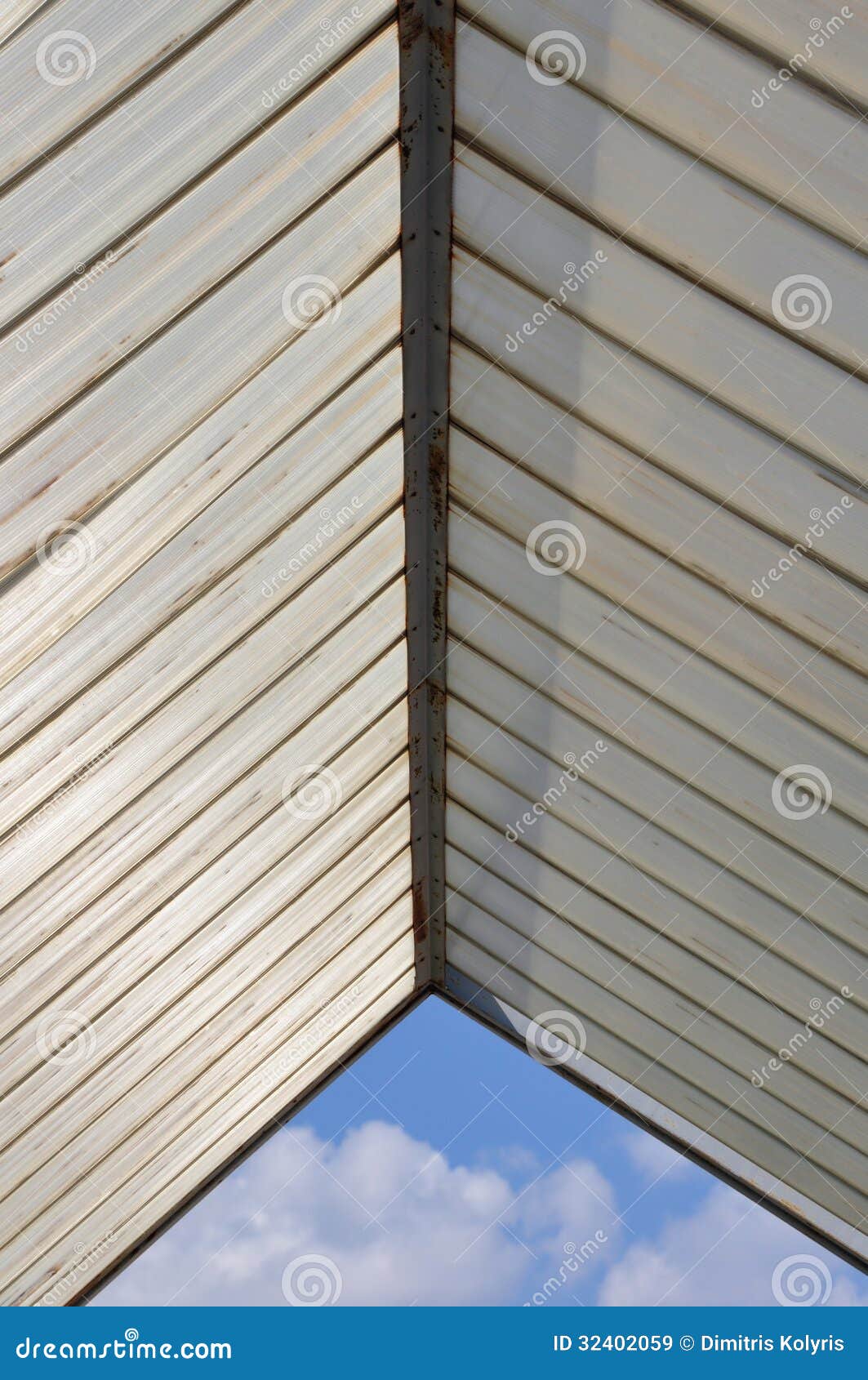 Plastic Roofing and Blue Sky Stock Image - Image of building, shadow ...