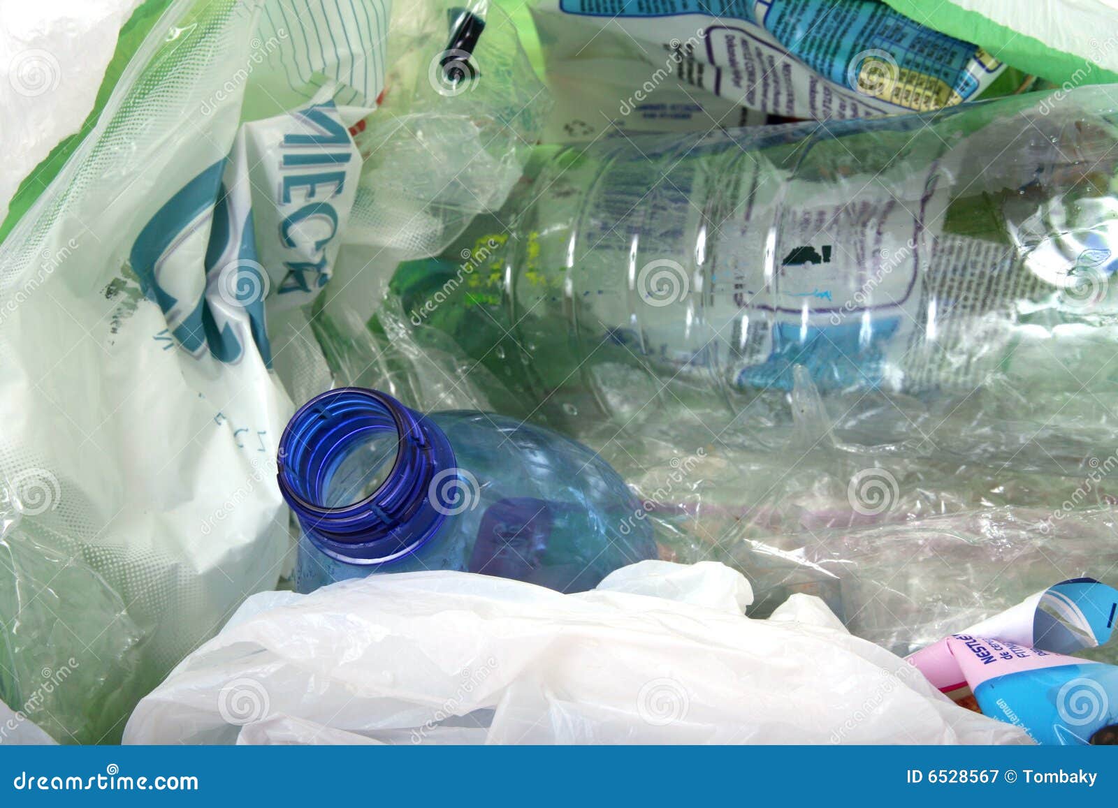 Plastic Rubbish for Recycling Stock Image Image of plastic, bottle