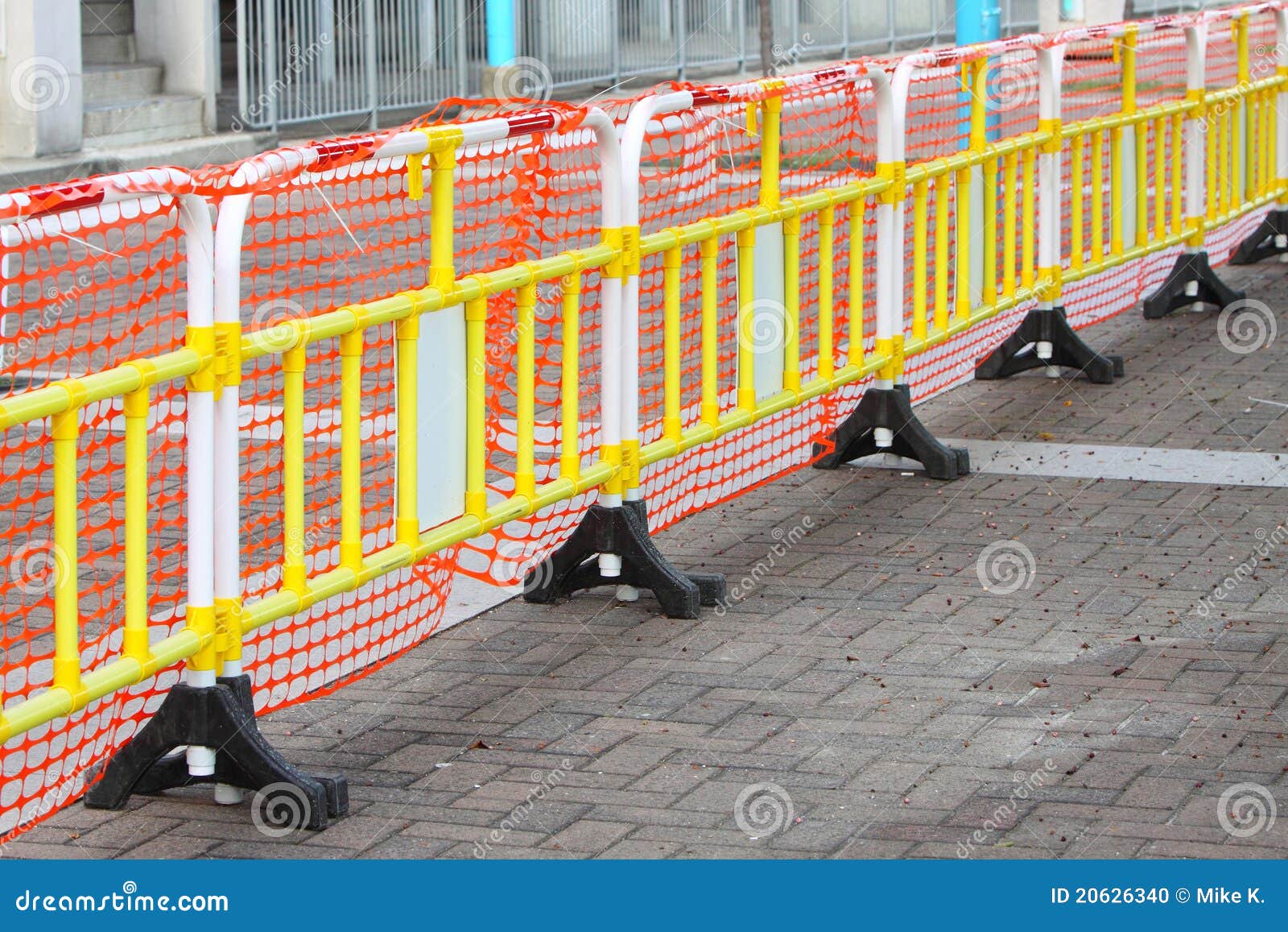 Plastic Safety Barrier stock photo. Image of urban, plastic 20626340