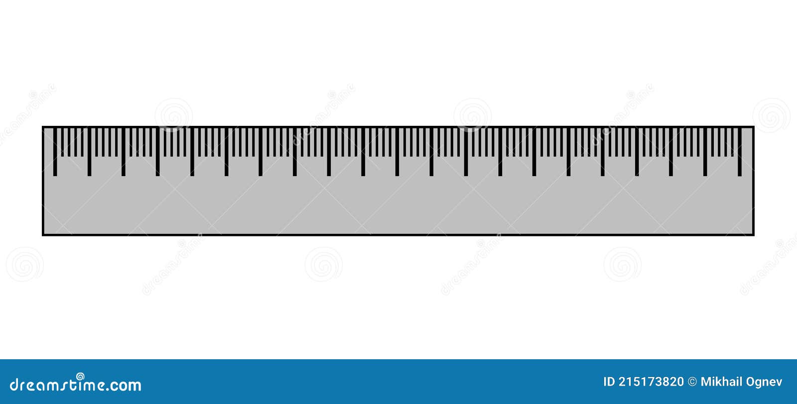 Plastic School Drawing Ruler on a White Background Stock Vector